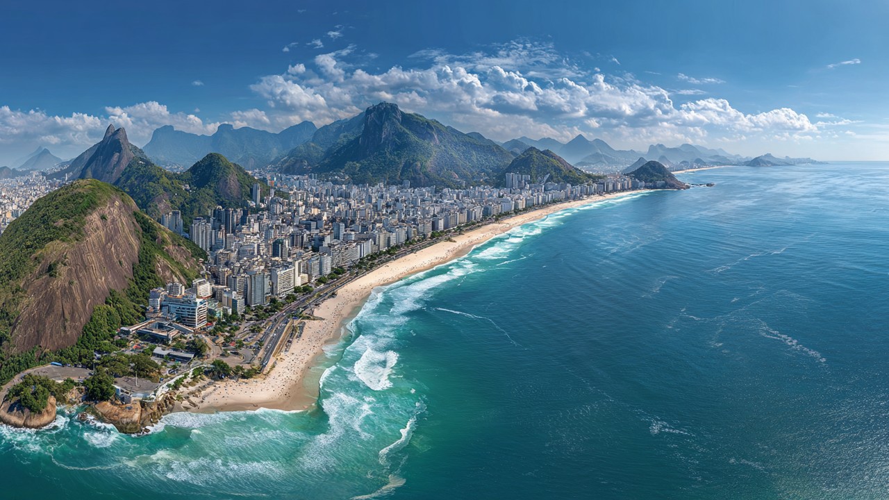 Panoramic view of Rio de Janeiro skyline with beaches and mountains, highlighting the city’s vibrant culture and medical tourism appeal.